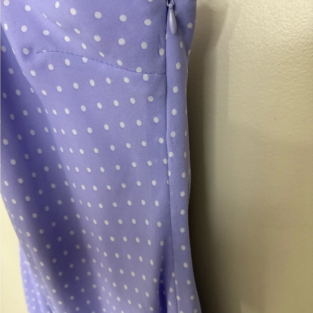 Reitmans Lilac One-Shoulder Polkadot Dress - Picture 7 of 12